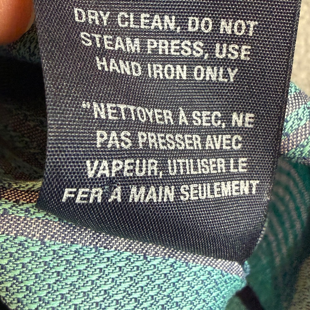 Robert Graham Shirt Mens 2XL Teal Stripe Silk Trim NWOT Knowledge Wisdom Truth - Picture 16 of 16
